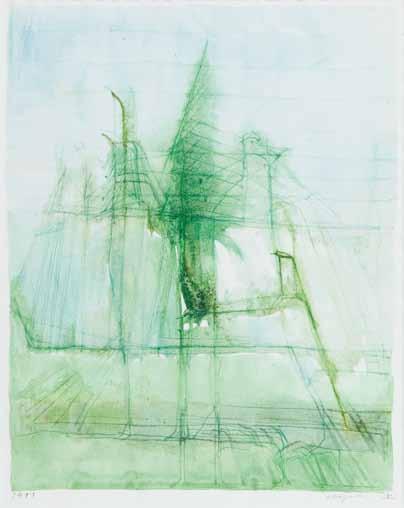 140 Jerzy Stajuda (1936 Warszawa 1992 Warszawa) "Kompozycja 2411" akwarela/papier, 39,5 x 31 cm