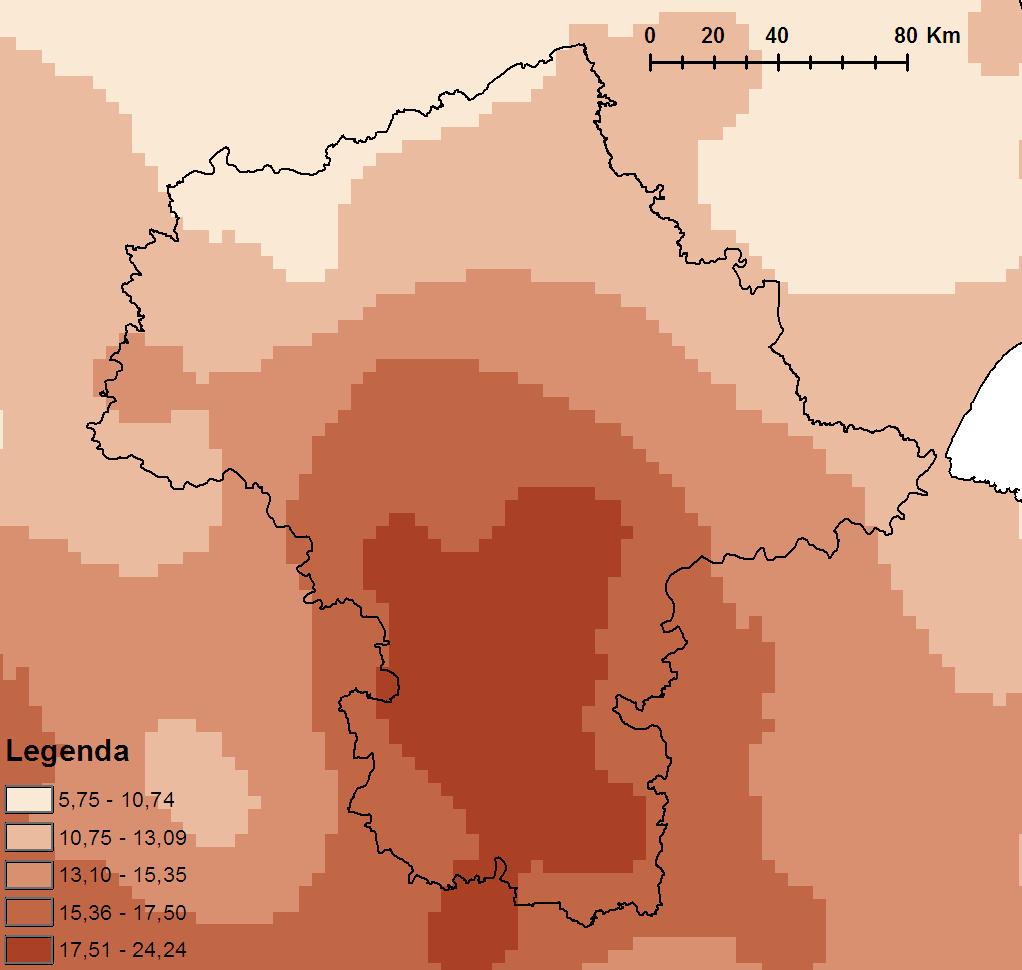 SIARCZANY Rys. 4. Roczne ładunki jednostkowe siarczanów [w kg SO4/ha] wniesione przez opady atmosferyczne w 2014 r.