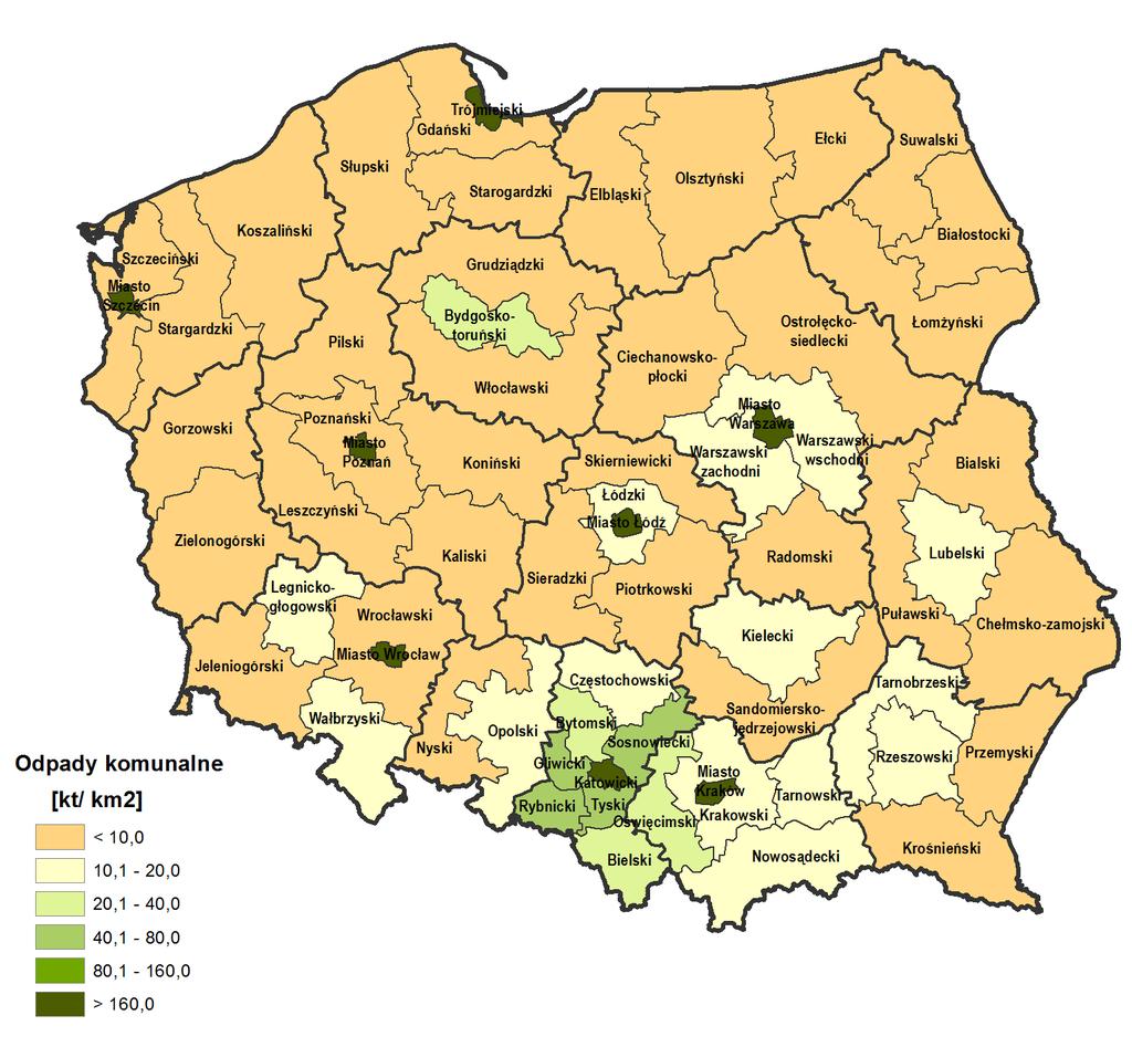 Wyniki Gęstośd przestrzenna