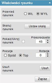 Wybierz narzędzie właściwości rysowania z menu konstrukcji. Kliknij przycisk ustaw skalę.