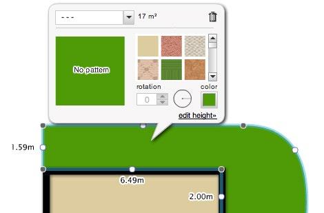 się menu kontekstowe. - Wpisz lub wybierz z listy nazwę powierzchni - kliknij na ikonie i aby edytować opcje zaawansowane.