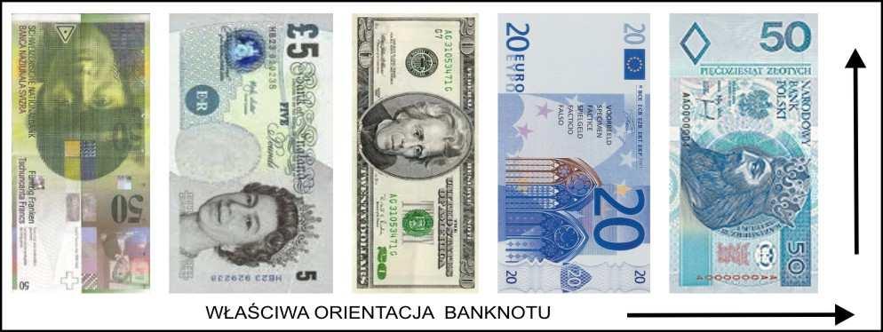 Jeśli banknot jest prawdziwy, na wyświetlaczu pojawi się symbol waluty,wartość i ilość