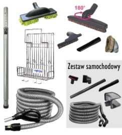 centralny VENTON VN250s Obudowa INOX, dwa wloty ssące do wyboru, system otwierania zbiornika Twist, dodatkowe gniazdo w obudowie (max.
