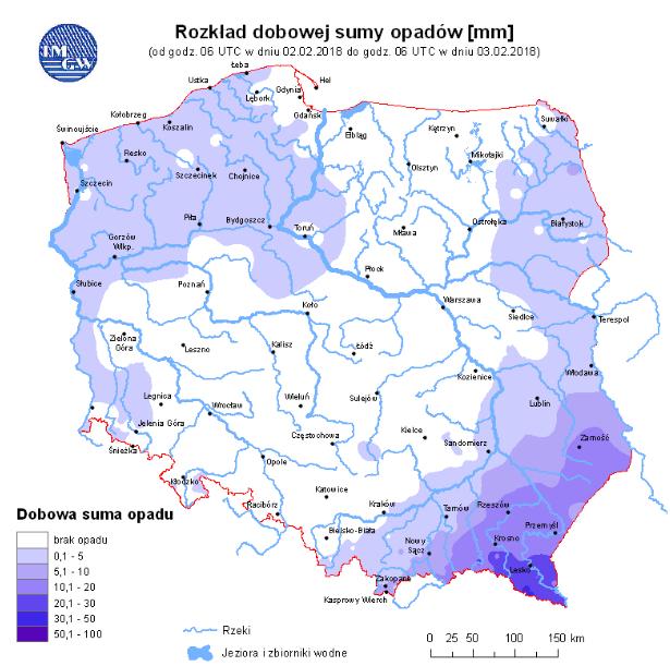 rzekach Rozkład dobowej sumy