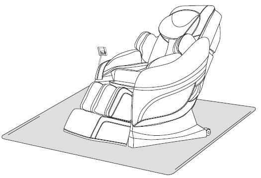 OCHRONA PODŁOGI Po dłuższym czasie stojak fotela do masażu może uszkodzić drewnianą podłogę.
