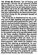 Taekwon do.