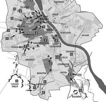 3. Przeanalizuj plan miasta i wykonaj poniższe polecenia. Źródło: https://www.polityka.pl/galerie/1585565,2. A. Podaj nazwę miasta, w którym miało miejsce wydarzenie pokazane na planie. B.