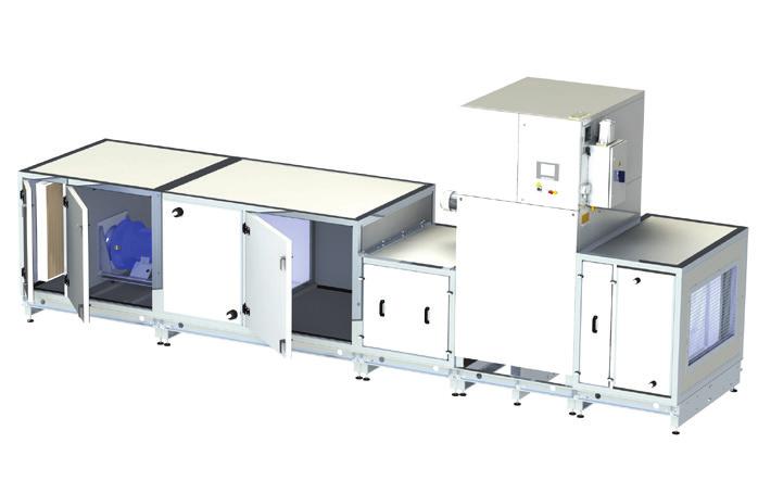System MX² Plus można łatwo skonfi gurować za pomocą modułów do wstępnej i / lub końcowej obróbki powietrza w celu nawilżania, chłodzenia, ogrzewania i fi ltracji.