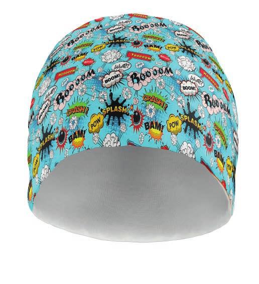 Beanie Tech Fleece Czapka Tech fleece Elastyczna, lekka czapka z nadrukiem sublimacyjnym po zewnętrznej stronie, wewnątrz wykończona przyjemnym, delikatnym materiałem przypominającym polar.