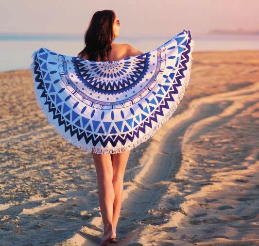 Towel Bag Ręcznik - torba Ręcznik bawełniano - poliestrowy z możliwością złożenia go w praktyczną torbę plażową.