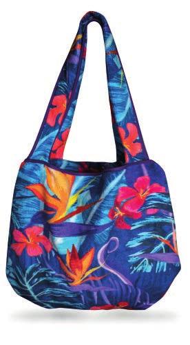 Towel size: 70 x 140cm Bag size: 40 x 40cm Weight : 360 g/m 2 Fabric: Cotton 40%, Polyester 60% Printed round towel