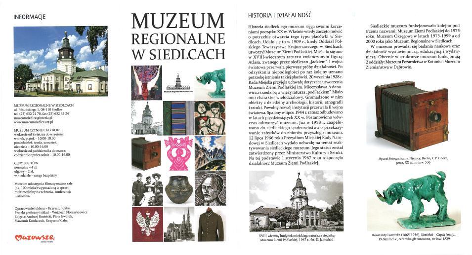 Oddział Muzeum Regionalnego w Siedlcach Foldery-składaki
