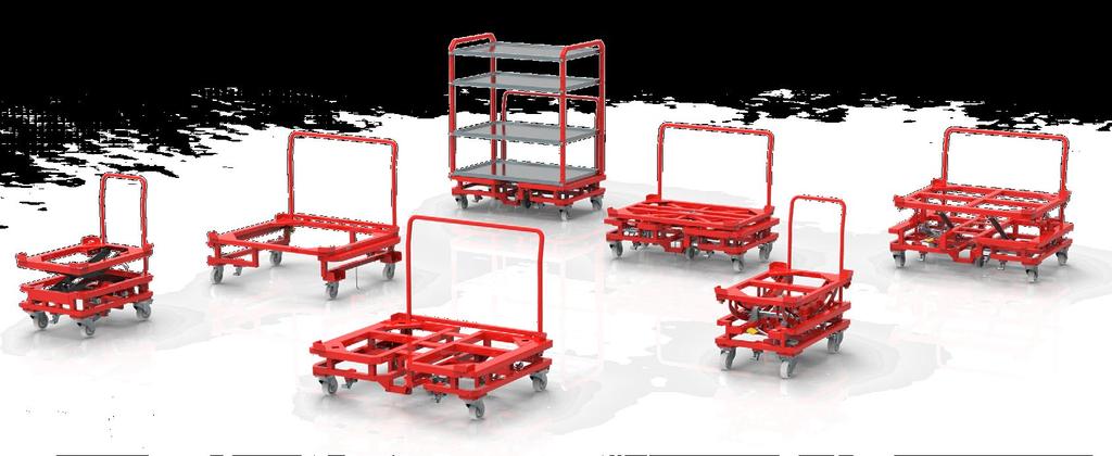 TROLLEYS For our systems, we have designed several types of trolleys to transport all standard containers.