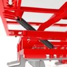 TILT TROLLEYS WÓZKI UCHYLNE FIFTH WHEEL MECHANISM WHEEL BLOCKING MECHANISM TILTING UPPER FRAME GUIDING SLANTS An additional wheel placed in the middle of the cart allows the cart to be handled easily.