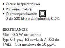 2) Dekady indukcyjne: 7-dekadowe 3) Dekady pojemności: Pytanie nr 2: dot. poz.