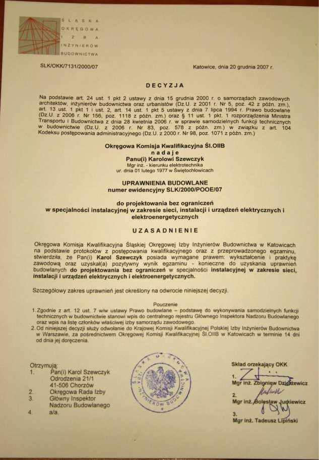 PRZEBUDOWA OŚWIETLENIA ULICZNEGO ramach