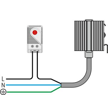 14 OGRZEWANIE OGRZEWACZ HGK 047 10 W do 30 W Nr art. Napięcie znamionowe Klamra mocująca dla szyn DIN 35 mm Moc grzewcza¹ Max.