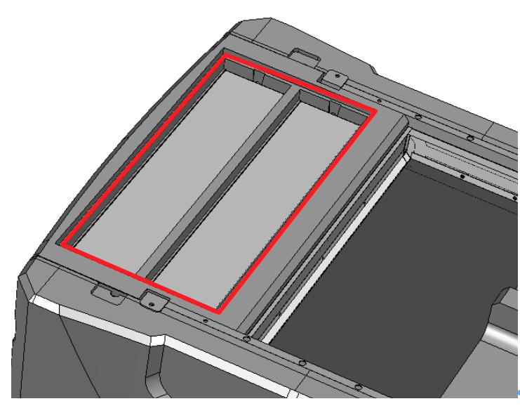 Insert the OxC2-H adapter into the EPP casing on the top of the OXEN device. Niche at the dampers. Seal the connection between OXC2-H and OXEN with the roofing sealant around the perimeter.