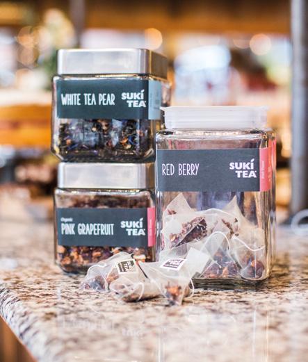 Etykiety Suki Tea Zestaw eleganckich naklejek na słoiki z nazwami smaków wszystkich herbat liściastych Suki Tea.