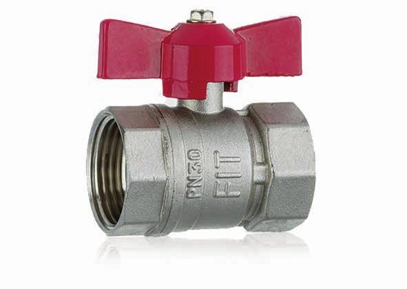 5 ZAWORY KULOWE motylek Brass ball valve female-female with butterfly steel