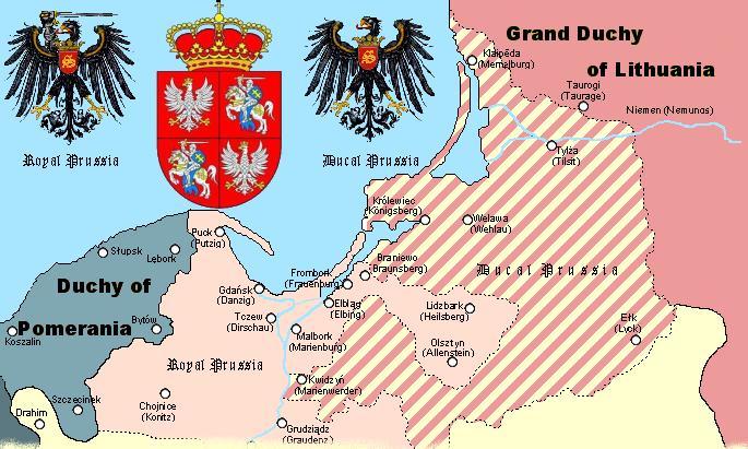 Prusy, mimo formalnego podziału na dwie części: Królewskie i Zakonne (Książęce), pod względem obrotu