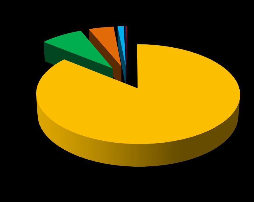 zabudowane i zurbanizowane ok. 322 ha (4,66 %), grunty pod wodami ok. 80 ha (1,16%), nieużytki ok.18 ha (0,26 %), tereny pozostałe ok. 8 ha (0,12%).