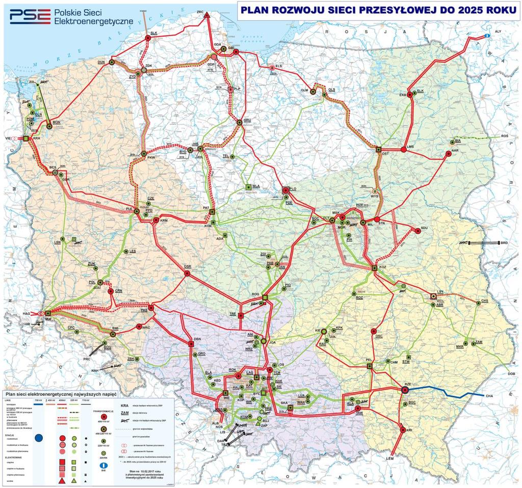 Gmina Walce TAURON Dystrybucja S.A. Rys.1. Plan sieci elektroenergetycznej najwyższych napięć Źródło: http://www.pse.pl Decyzją z dnia 31 grudnia 2010 r.