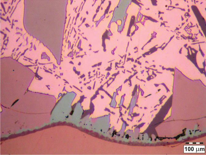 The connection between the alloy and reinforcing material may be recommended for use in practice.