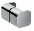 profile z grubościennego aluminium metalowe chromowane zawiasy / mocowania /