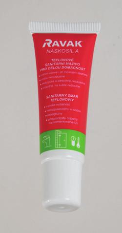 Niewidoczne smarowanie. Stosuj do wszystkich produktów RAVAK. patrz str.