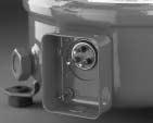 Wymiary pod³¹czenia 2 CYLINDROWE Przy³¹cze konektorowe 1/4 AMP-AWE Skrzynka przy³¹czeniowa Uziemienie M4-12 Zaœlepka Ø 21 mm Stopieñ ochrony IP 55 (z d³awikiem) Ø 21