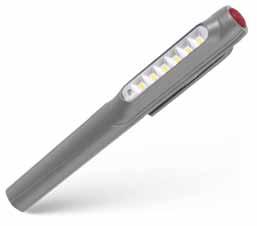 Wyposażona w magnesy - W stanie złożonym lampa działa również jako latarka 302 x 44 x 34 mm 350 g 180 180 Li-Ion 3.7 V (2000 mah) 3.