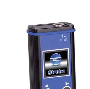 odblaskowych na wale maszyny. Stroboskop A4950 wykorzystuje trzy ultrajasne diody LED z system optycznym, jako źródło błysków.