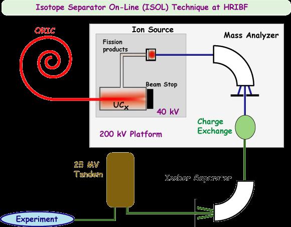 Wiązki radioaktywne w Oak Ridge Isotope separator on-line (ISOL) Cyklotron ORIC dostarczający wiązkę