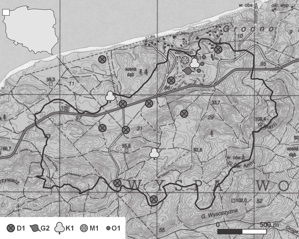 żeniach wewnętrznych i zewnętrznych (Stępień 2014). Aktualny stan zdrowotny drzewostanu reprezentuje relacje między jakością siedliska, składem gatunkowym i możliwością odnowienia.