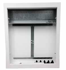 o grubości 0,8 mm, malowana proszkowo lakierem w kolorze białym nr 9003 Cabinets are used for water and heating manifold, as well as underfloor heating mixing units.