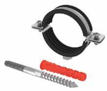 115 Obejma metalowa z wkładką tłumiącą EPDM- komplet/ FIXM OZG Metal clamp with EPDM rubber - set Średnica [ ] Diameter [ ] produktu Product dimensions Śruba i kołek netto (g) Net weight (g) ze śrubą