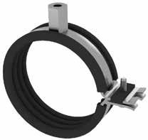 117 Obejma metalowa Rapid z wkładką tłumiącą EPDM Metal clamp Rapid with EPDM rubber - set Obejma uniwersalna do mocowania wszystkich typów rur i profili.