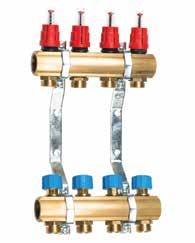 80 Rozdzielacz mosiężny do ogrzewania podłogowego STANDARD CR Brass manifold for underfloor heating STANDARD CR Rozdzielacz do ogrzewania podłogowego jest przeznaczony do zapewniania poprawnego