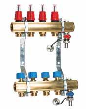 81 Rozdzielacz mosiężny do ogrzewania podłogowego STANDARD CR+1 Brass manifold for underfloor heating STANDARD CR+1 Rozdzielacz do ogrzewania podłogowego jest przeznaczony do zapewniania rozdziału