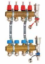 82 Rozdzielacz mosiężny do ogrzewania podłogowego PLATINUM CR Brass manifold for underfloor heating PLATINUM CR Rozdzielacz do ogrzewania podłogowego jest przeznaczony do zapewniania rozdziału