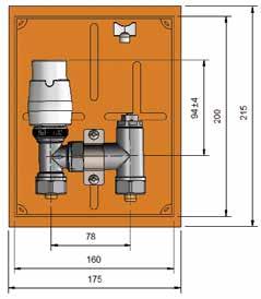 95 Skrzynka RTL RTL box Skrzynka RTL jest przeznaczona do ograniczenia temperatury na powrocie grzejnika lub/i do regulacji temperatury dla małych powierzchni ogrzewania podłogowego (do 15 m 2 ) w