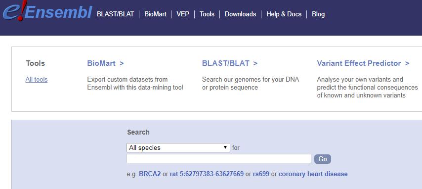 ENSEMBL Ensembl EnsemblGenomes EnsemblFungi