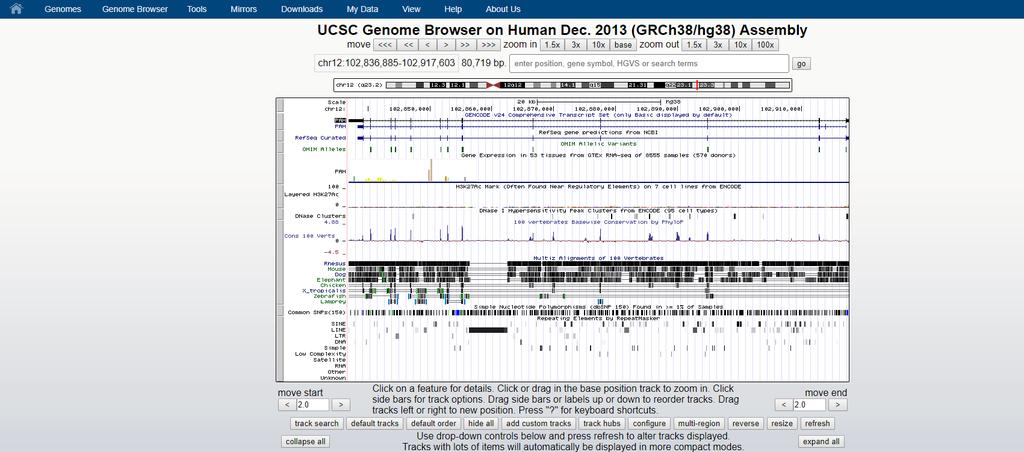 UCSC GEN PAH Gen PAH (enzym hydroksylazy