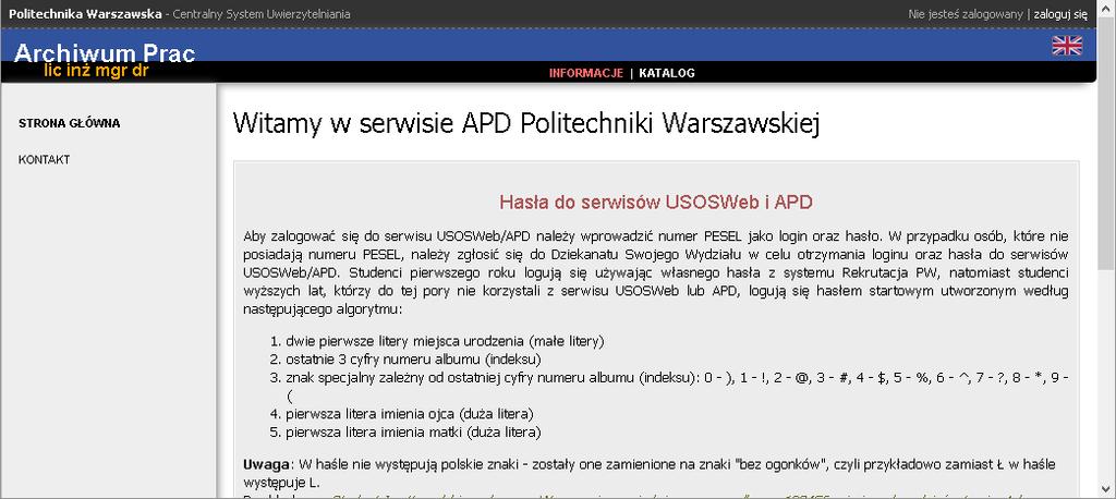 Instrukcja weryfikacji pracy w systemie antyplagiatowym OSA przez Promotora 1.