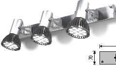 .. 4 x max 12 E27 PAR38 N 40K LM:670lm 3500K LM:670lm 70 0 250 250 Montage installation montaż 4. 5.