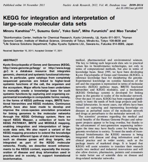 KEGG literatura http://nar.