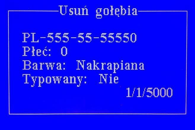 o Czerwona Pstra o Szpak o Biała o Czarna o Płowa o Czerwona Nakrapiana o Czerwona o Ciemna Pstra o Niebieska Pstra o Nakrapiana Pstra o Ciemna o Niebieska Na dole ekranu system informuje nas o