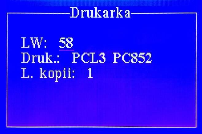 3.7.2. Drukarka W opcji tej dostępne jest ustawienie parametrów wydruku.