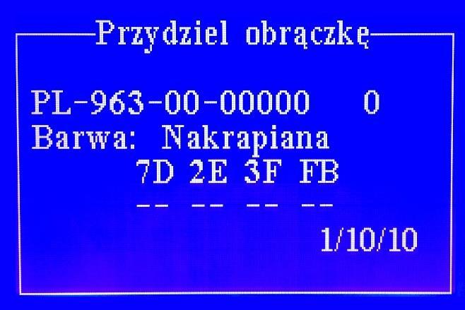 Przyporządkowanie obrączek elektronicznych. Po wybraniu z menu funkcji Przyporządkowanie oraz z podmenu Przydziel (rys. 4.3) pojawi się ekran jak na rys. 4.4. Rys. 4.3 Przyporządkowanie. Rys 4.